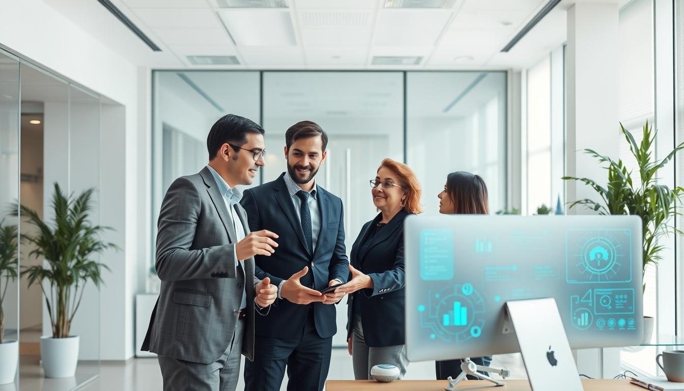Business software development team collaboration